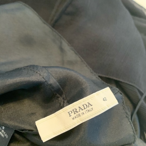 Price drop!! Prada black  chiffon mid-length dress - Picture 6 of 6